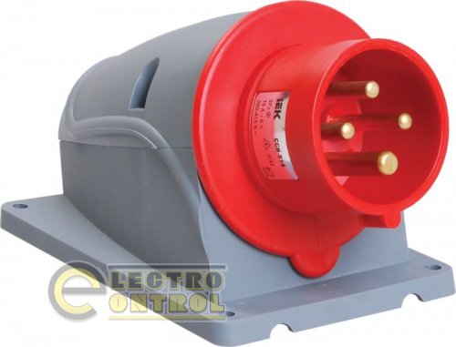 Вилка стационарная ССИ-514 16А-6ч/380-415В 3Р+РЕ IP44 MAGNUM Вилка стационарная ССИ-514 16А-6ч/380-415В 3Р+РЕ IP44 MAGNUM