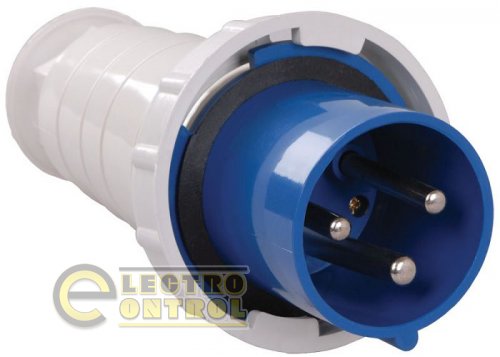 Вилка переносная 033 2Р+РЕ 63А 220В IP54 Вилка переносная 033 2Р+РЕ 63А 220В IP54