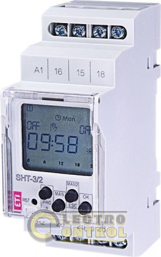Програмується цифрове реле SHT-3/2 230V AC (2x16A_AC1) 2470057