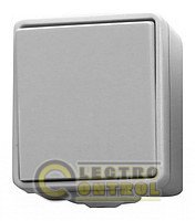 Выключатель 1-тактный серый HERMETICA (б/болт) 10А / 230В Выключатель 1-тактный серый HERMETICA (б/болт) 10А / 230В