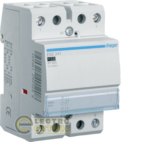 Контактор модульний, 2н.з., AC1/AC7a 40A, Uупр.=230В 50Гц, ширина 3М