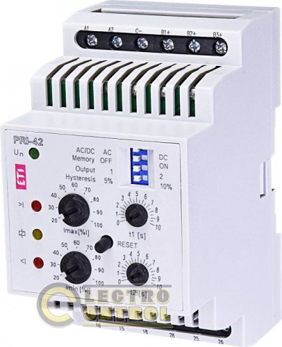 Реле контроля потребляемого тока PRI-42 AC 230V (3 диапазона) (2x16A_AC1) 2471602