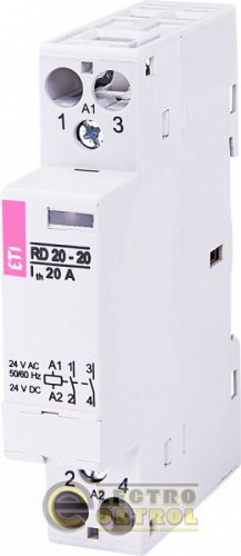 Контактор RD 20-10-R 24V AC/DC 20A (AC1) с ручным управлением 2464035