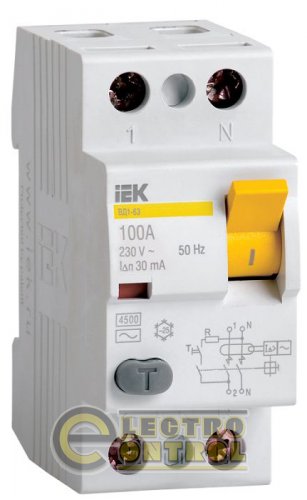 Устройство защитного отключения ВД1-63 2Р 63А 30мА Устройство защитного отключения ВД1-63 2Р 63А 30мА