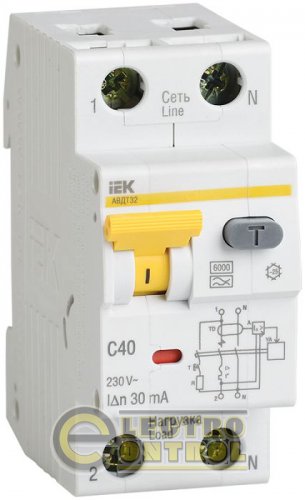 Автоматический выключатель дифференциального тока АВДТ32 C16 30мА