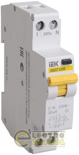Автоматический выключатель дифференциального тока АВДТ32М С16 30мА