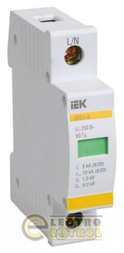Обмежник імпульсної перенапруги ОПС1-C 1P In=20kA Un=400B Im=40kA