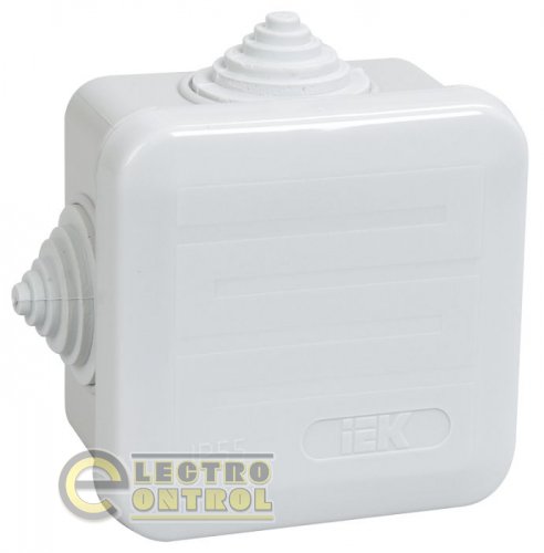 Коробка КМ41236 распаячная для о/п 70х70х40мм IP44 (4 г/в, защитная крышка)