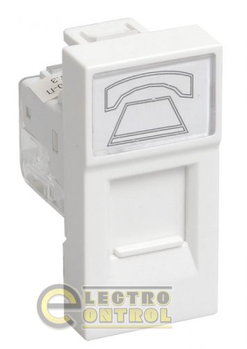 Розетка телефонная RJ-11 кат.3, 1 модуль. РКФ-10-00-П Розетка телефонная RJ-11 кат.3, 1 модуль. РКФ-10-00-П