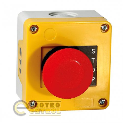 Кнопочный пост одномодульный кнопка-грибок "STOP" JAE10000 самовозвратный, IP65 (красный) 4770365