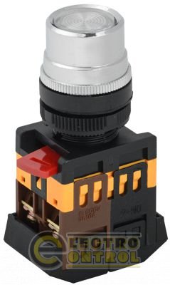 Кнопка ABLF-22 прозорий d22мм неон/240В 1з+1р