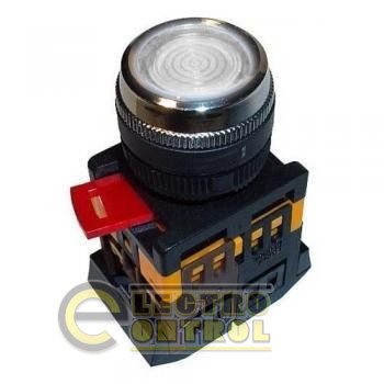 Кнопка ABLFS-22 прозрачный d22мм неон/240В 1з+1р Кнопка ABLFS-22 прозрачный d22мм неон/240В 1з+1р