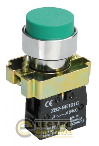 Кнопка управления LAY5-BL31 без подсветки зеленая 1з