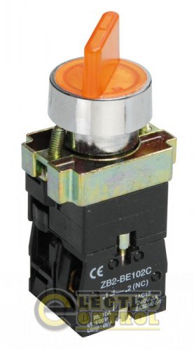 Переключатель LAY5-BK2565 2 положения желтый