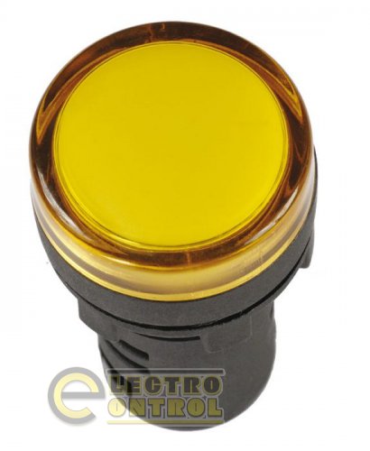 Лампа AD16DS LED-матрица d16мм желтый 24В AC/DC