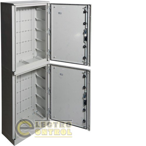 Шкаф из полиэстера двухсекционная ORION Plus, IP65, непроз.двери, 1750X600X300мм верх = 850мм, низ = 850мм