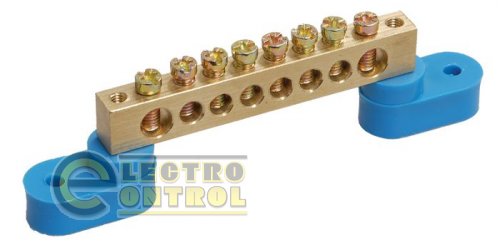 Шина N "ноль" на двух угловых изоляторах ШНИ-8х12-20-У2-C