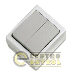 Выключатель двойной шуко IP54