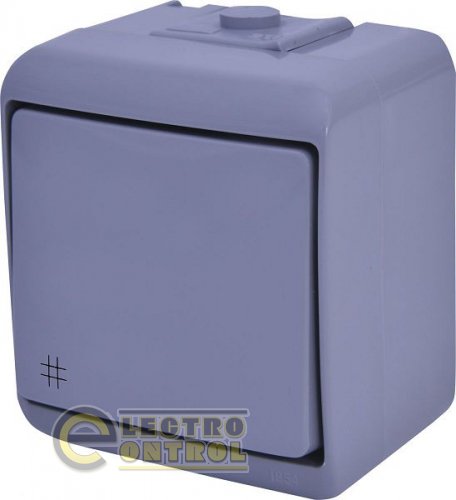 Вимикач "хрестоподібний" (сірий) (IP44) VHE-6-SR 4668065