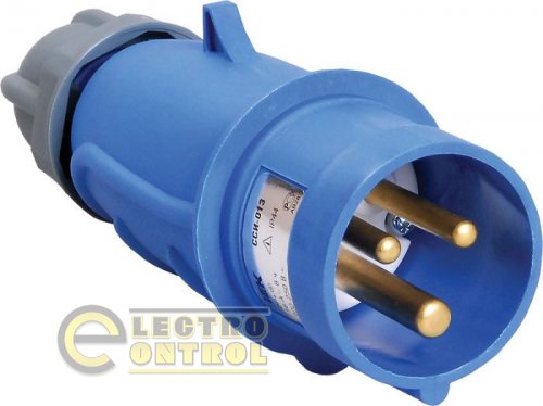 Вилка переносная ССИ-013 16А-6ч/200-250В 2Р+РЕ IP44 MAGNUM Вилка переносная ССИ-013 16А-6ч/200-250В 2Р+РЕ IP44 MAGNUM