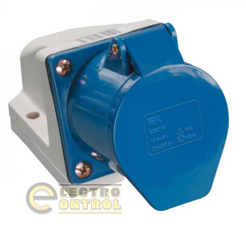 Розетка 133 стационарная (для монтажа на поверхность) 2Р+РЕ 63А 220В IP54 Розетка 133 стационарная (для монтажа на поверхность) 2Р+РЕ 63А 220В IP54