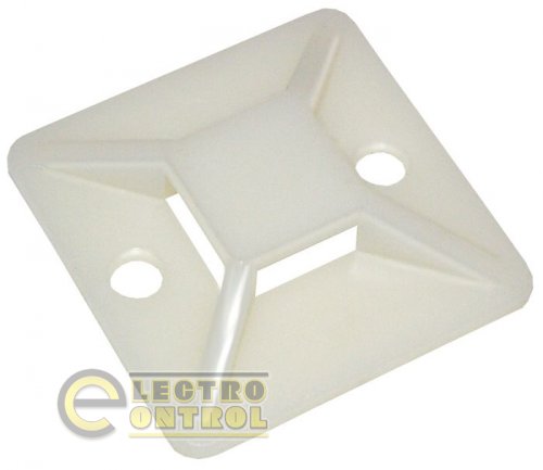 Площадка самоклеящаяся 20х20 белая под хомуты (100шт)