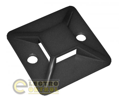 Площадка самоклеящаяся 30х30 черная под хомуты (100шт) Площадка самоклеящаяся 30х30 черная под хомуты (100шт)