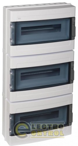 Корпус пластиковий КМПн 2/54 на 54 модуля 3 ряду навісний IP55 (М)