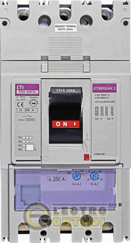 Автоматический выключатель EB2 400/3L 250А 3р (25кА) 4671091 Автоматический выключатель EB2 400/3L 250А 3р (25кА) 4671091
