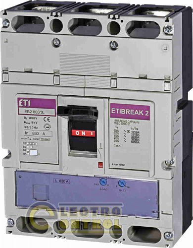 Автоматический выключатель EB2 800/3L 630A 3p (36kA) 4672150