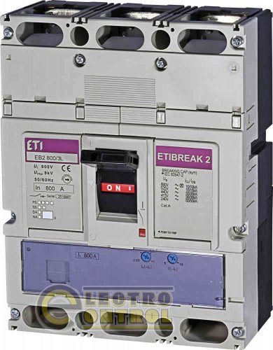 Автоматический выключатель EB2 800/3L 800A 3p (36kA) 4672151