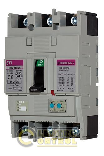 Автоматический выключатель EB2 250/4L 200А 4р (25кА) 4671075