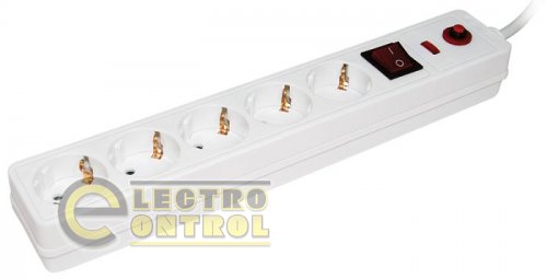 Сетевой фильтр СФ-05К-выключатель 5 мест 2Р+РЕ/3 метра 3х1мм2 Сетевой фильтр СФ-05К-выключатель 5 мест 2Р+РЕ/3 метра 3х1мм2