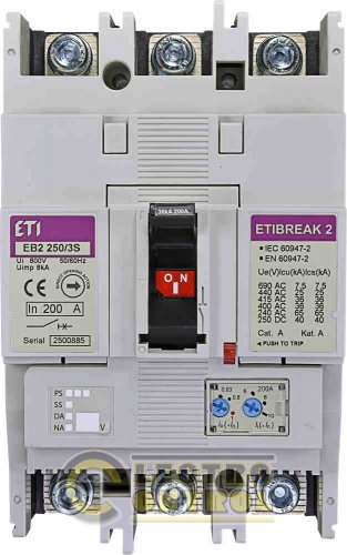 Автоматический выключатель EB2 250/3S 200А 3р (36кА) 4671082