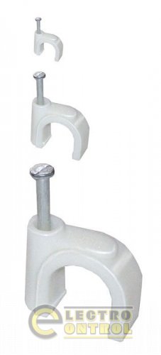 Скоба 8мм круглая пластиковая (20шт)