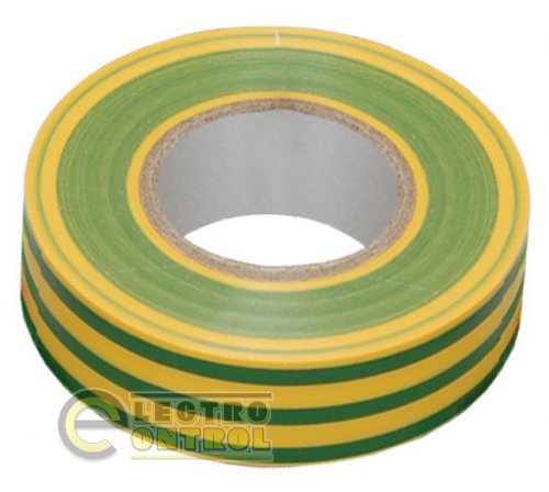 Изолента 0,13х15 мм желто-зеленая 10 метров