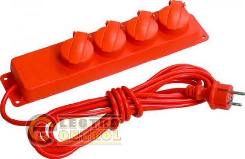 Удлинитель У04В с защитными крышками 2Р+РЕ Удлинитель У04В с защитными крышками 2Р+РЕ