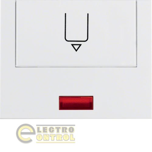Накладка для карточного выключателя для отелей с линзой, полярная белизна, K.1