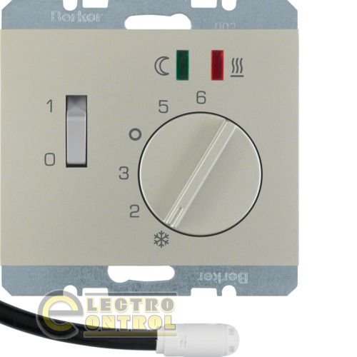 Регулятор температуры для пола, с датчиком, 250В, стальной лак, K.5 Регулятор температуры для пола, с датчиком, 250В, стальной лак, K.5