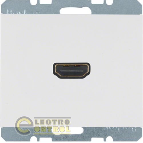HDMI-розетка, підключення позаду під кутом 90гради., полярна білизна, K.1