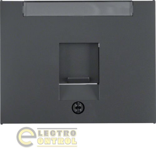 Накладка для суппортов под модуль RJ12/RJ45, антрацит, K.1 Накладка для суппортов под модуль RJ12/RJ45, антрацит, K.1