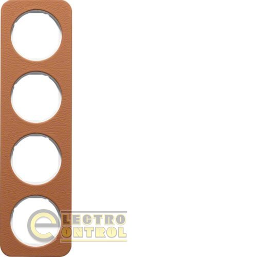 Рамка 4Х коричневый/ полярная белизна , кожа, R.1 Рамка 4Х коричневый/ полярная белизна , кожа, R.1