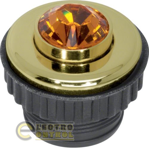 Натискна кнопка Topaz, колір - золотий, 1.5А/24В, TS Crystal