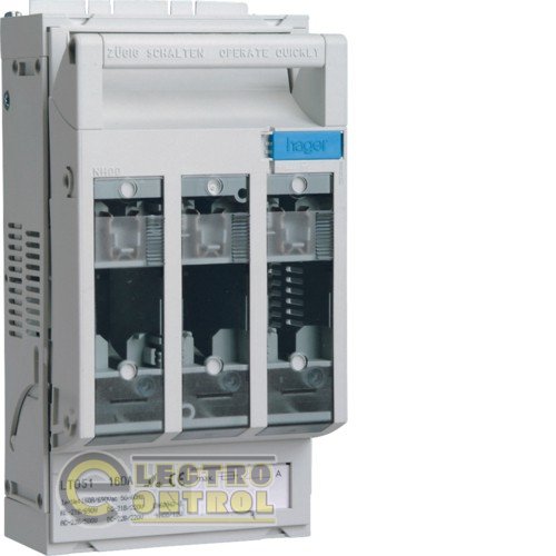 Роз'єднувач запобіжника ножового NH00, 3 полюса, 125А