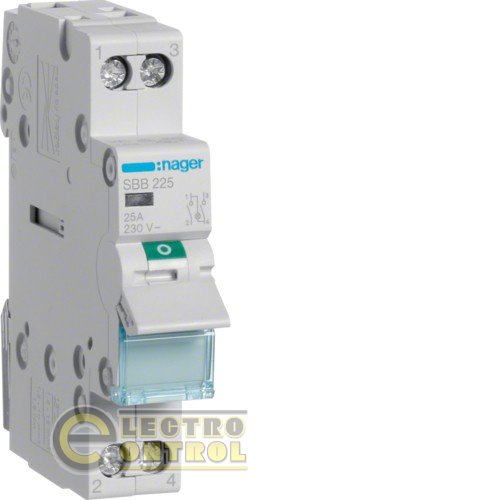 Выключатель-разъединитель (рубильник) с индикатором (2-4 контакты), 2P, Ie=25A 400В 50/60Гц, AC22A, Ui=500В, ширина 1M Выключатель-разъединитель (рубильник) с индикатором (2-4 контакты), 2P, Ie=25A 400В 50/60Гц, AC22A, Ui=500В, ширина 1M