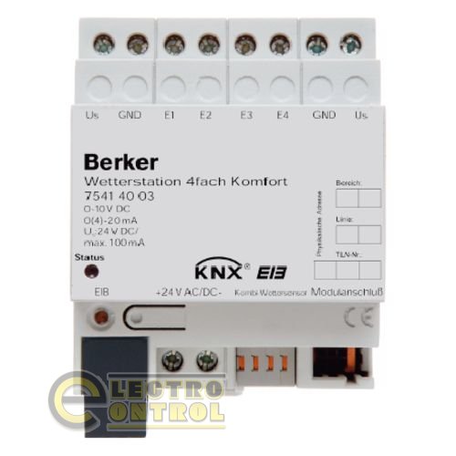 Метеостанция "Комфорт", 4-канальная, REG, KNX