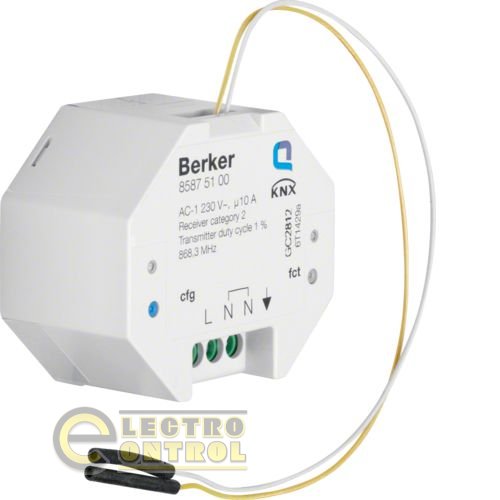 Исполнительное устройство  1-кан. з бинарним входом 1-кан. внутренней установки  10A/230B KNX-quicklink