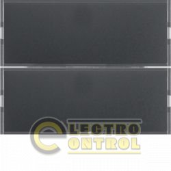 Сенсорний вимикач 2-клавішний KNX-TP+EASY K.1 антрацит