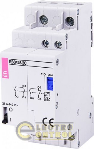 Контактор импульсный RBS 420-2С 24V AC 20A (2перекидн.,AC1) 2464157 Контактор импульсный RBS 420-2С 24V AC 20A (2перекидн.,AC1) 2464157