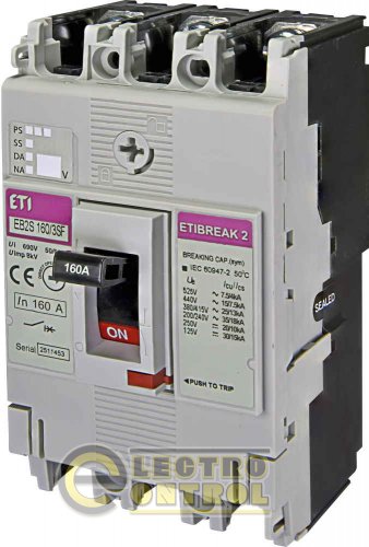 Автоматический выключатель EB2S 160/3SF 160A 3P (25kA фиксированная настройка) 4671837